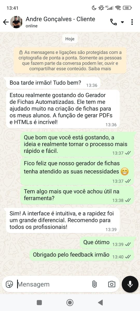 Depoimento 6 Gerador